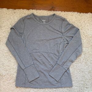 Lole Women’s Merino Blend Heather Gray Crew Neck Long Sleeve Top. Sz Med. DEAL